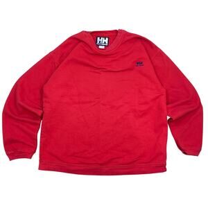 Vintage 90s Helly Hansen Crewneck red embroidered spell out logo staple XXL big